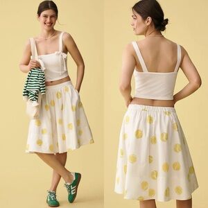 Anthropologie / NWT Maeve The Jacie Poplin Printed Knee-Length Skirt